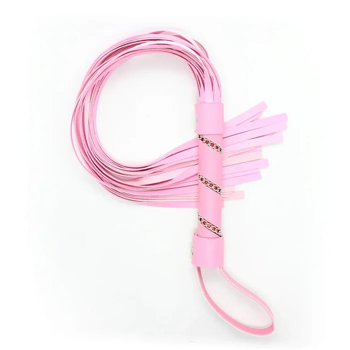 Rosa Flogger mit Ketten am Griff