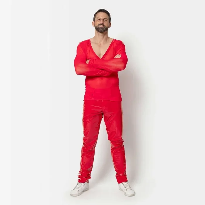 Rote Lack-Hose