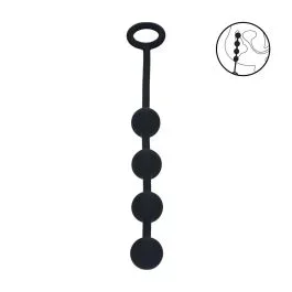 Runde Silikon Analperlen 2 cm – Schwarz
