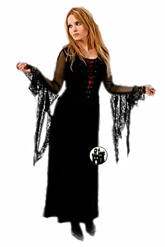 Samtkleid mit Spitze