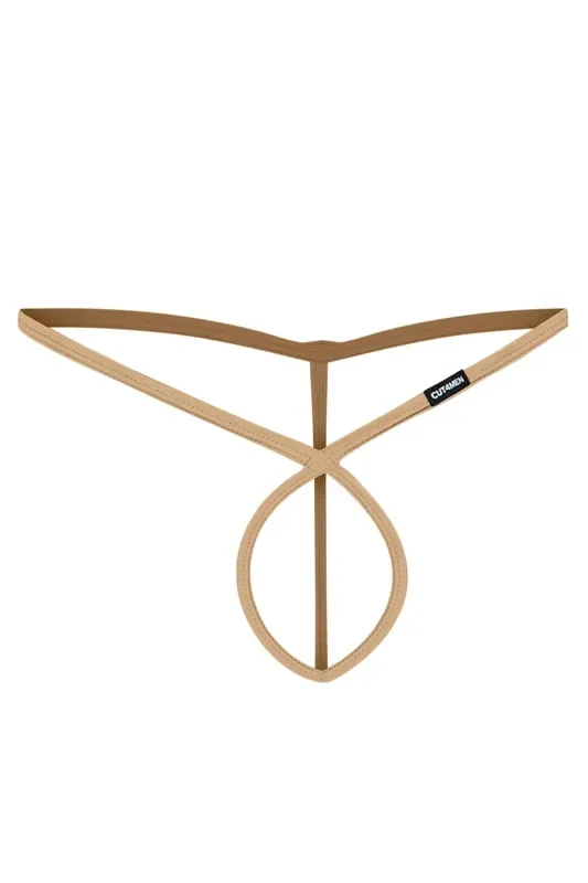 Sand goldener gekreuzter String