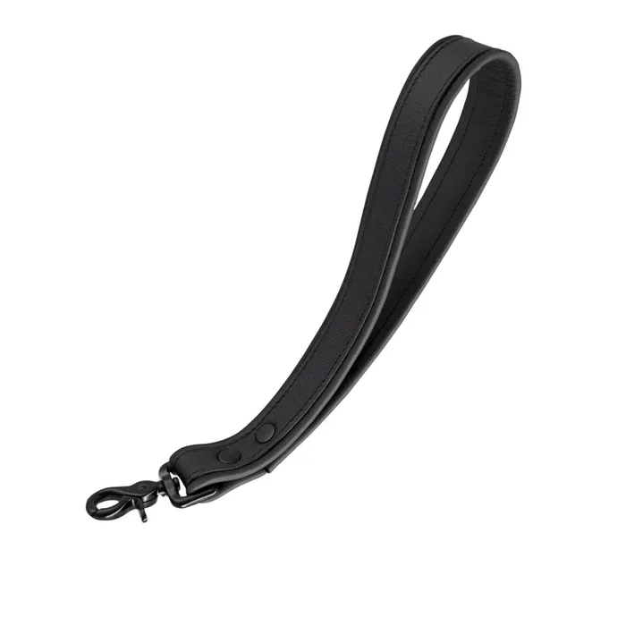 SAXOS Soft Leder Leine kurz schwarz