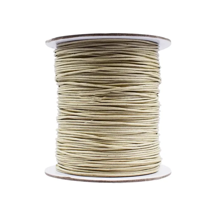 Schnur aus Baumwolle – gewachst beige – 100 cm