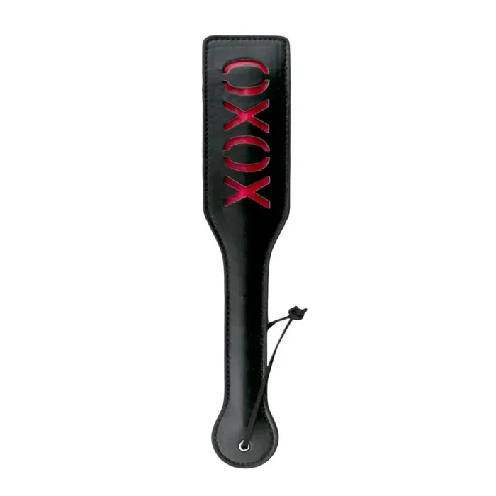 Schwarze Lederklatsche – XOXO