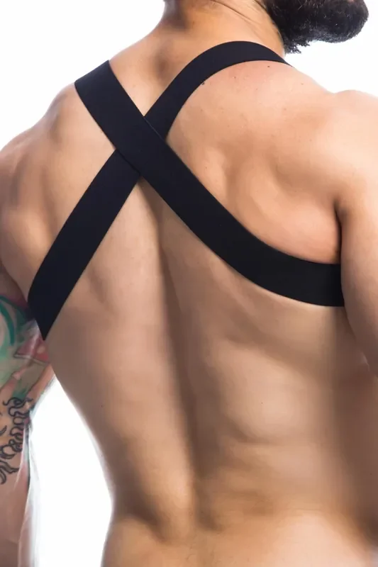 Schwarzer Brust-Harness
