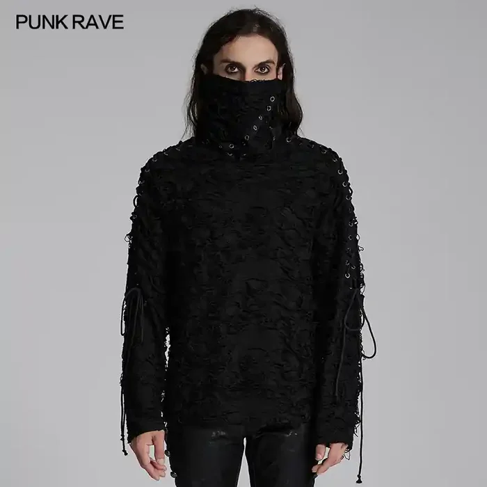 Schwarzer Rollkragen mit Maske