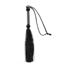 Schwarzer Silikon-Flogger mit Handgelenksband