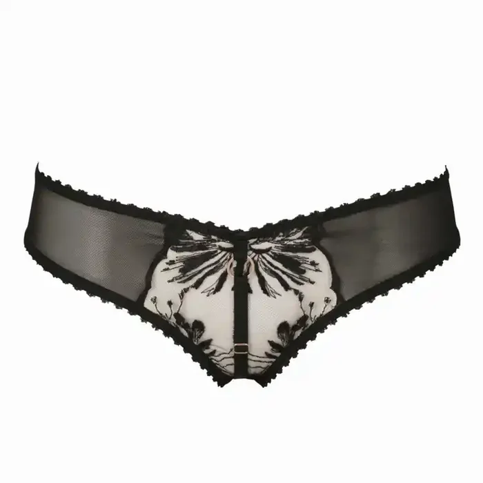 Schwarzer Tüllslip