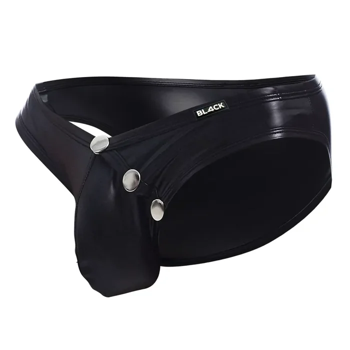 Schwarzer Wetlook Slip