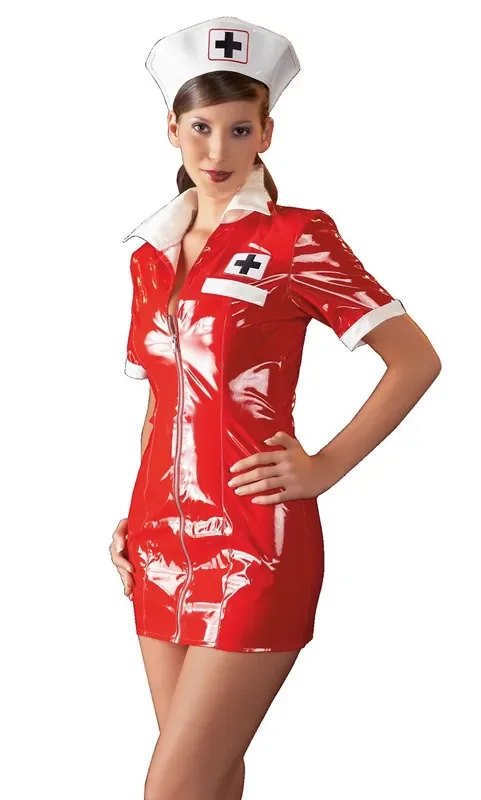 Schwester outfit lak rot