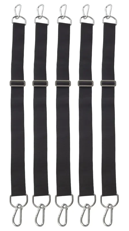 Set aus 5 verstellbaren Bändern mit Karabinerhaken 1 Meter