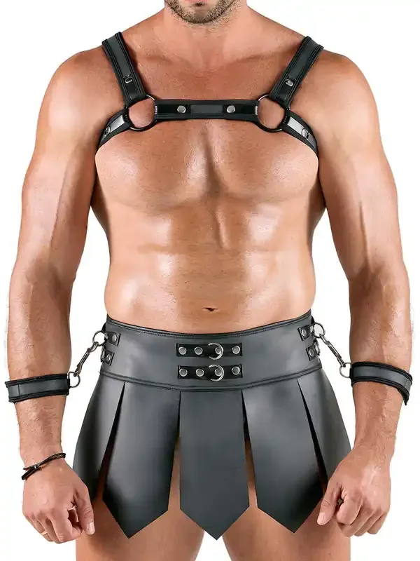 Set im Gladiator-Look, schwarz