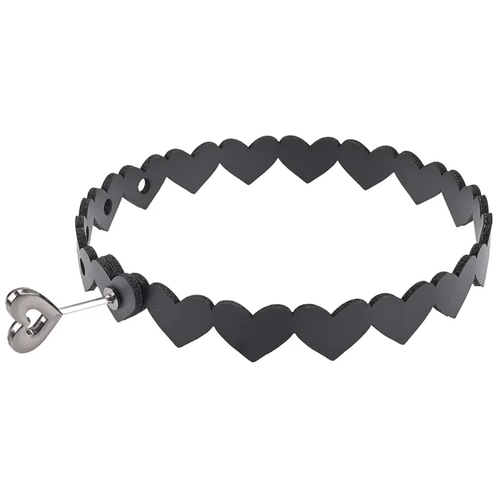 Sex & Mischief Heart Halsband aus Herzchen mit Schloss