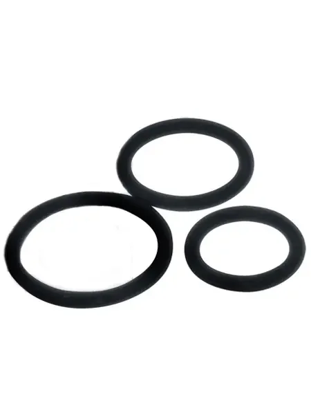 Sexy Circles Penisringe-Set, schwarz