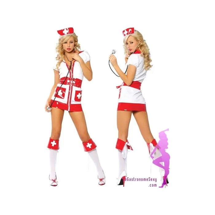Sexy Krankenschwesterkostüm mit rotem Kreuz