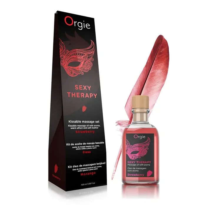 Sexy Therapy Lips Massage Set Strawberry 100ml