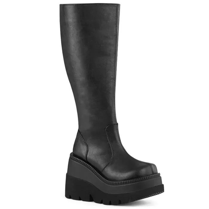 Shaker-100WC (High Heel Größe 9 – Gr. 39, High Heel Farbe Schwarz Kunstleder)