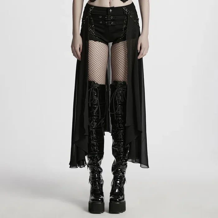 Shorts mit abnehmbarem Chiffon-Rock