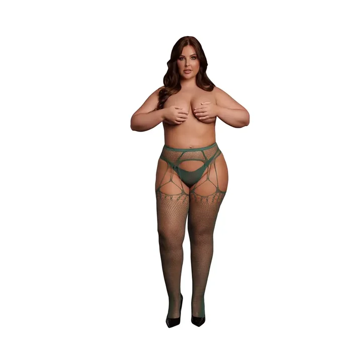Shredded Suspender Pantyhose – Queen Size