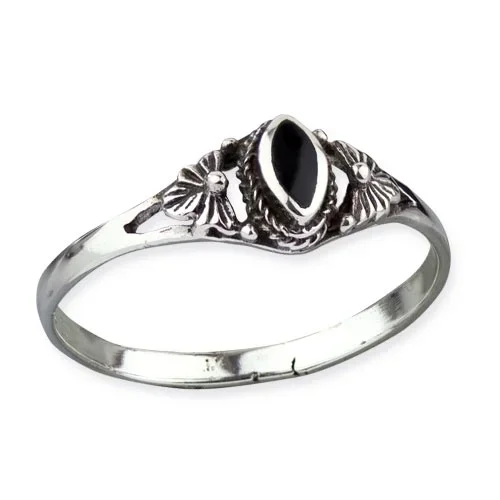 Silberring mit schwarzem Onyx