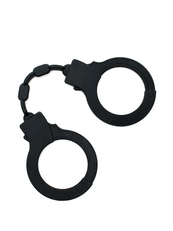 Silicone Toy Handcuffs Silikon-Handschellen, schwarz