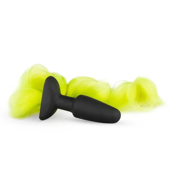 Silikon Analplug mit Schwanz – gelb