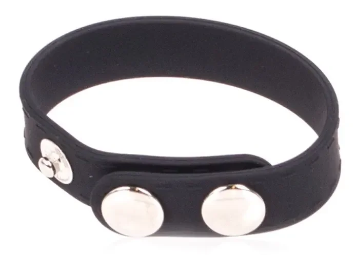 Silikon-Cockring Breit 3 Druckknöpfe 20mm