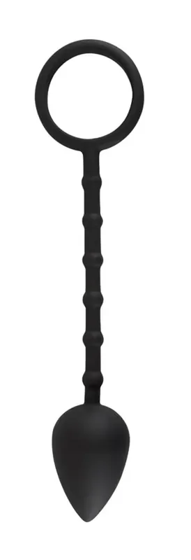 Silikon Cockring + Plug – Schwarz