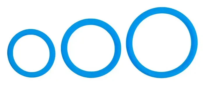 Silikon Cockrings Blau x3