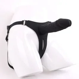 Silikon Große Strap-on Dildo Schwarz