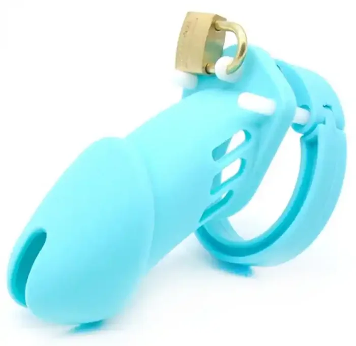 Silikon-Keuschheitsgürtel Bran 9 x 3cm Blau