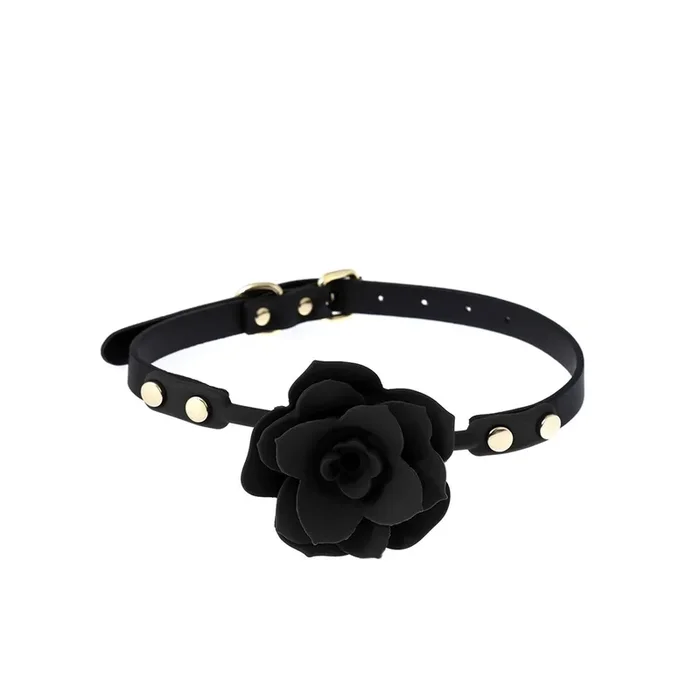Silikon Knebel ‚Rose‘ schwarz