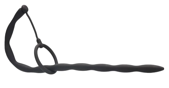 Silikon Plug- und Penisring-Set – Urethralklänge – Schwarz