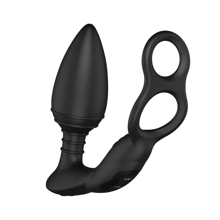 Simul8 Vibierender Plug mit Penis- und Hodenring