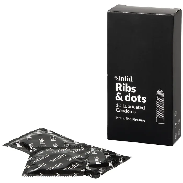 Sinful Ribs & Dots Kondome 10 Stk