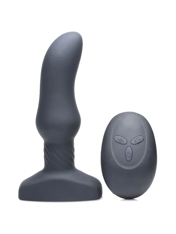 Slim M Curved Rimming Plug Vibro-Analplug, schwarz
