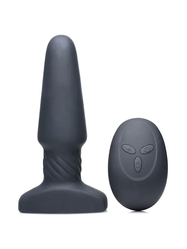 Slim R Smooth Rimming Plug Vibro-Analplug, schwarz