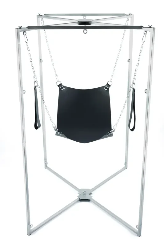 Sling Kit Leder Quadrat Schwarz Grau Armatur
