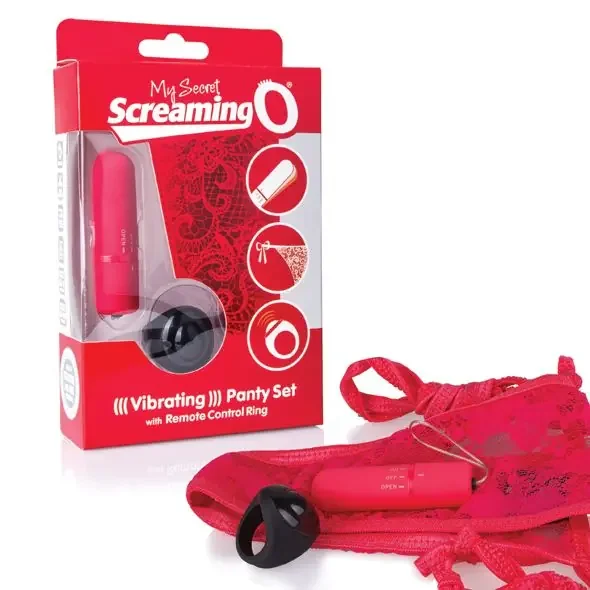 Slip vibrator met slip en afstandsbediening – Rood