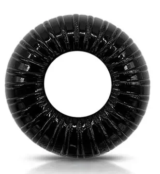 Soft Cockring Gestreift Schwarz