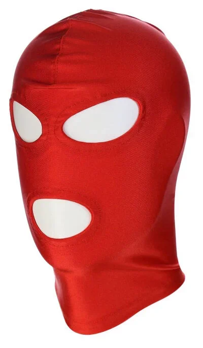 Spandex-Maske mit offenem Augen und Mund Rot
