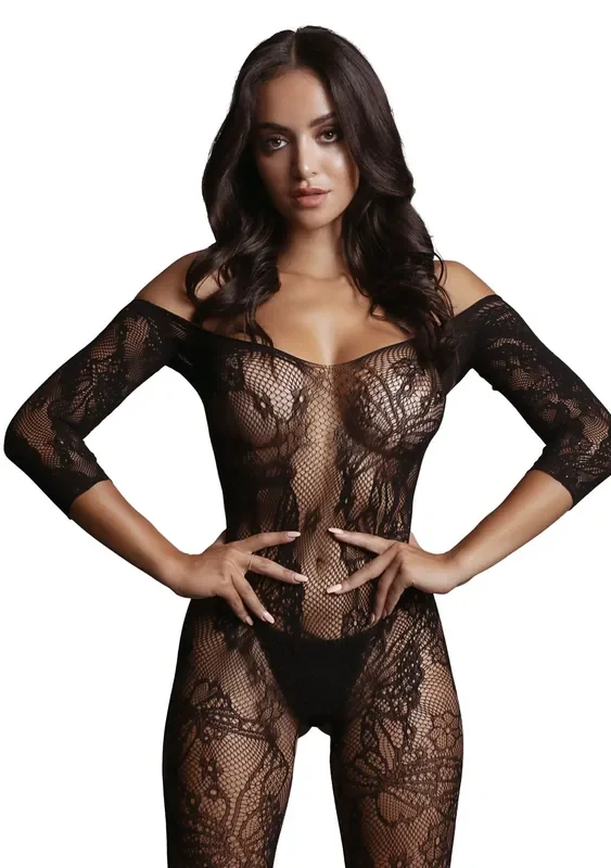 Spitzen-Look Marilé Catsuit schwarz