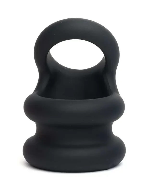 Sport Fucker Switch Hitter Penisring mit Hodenstretcher, schwarz