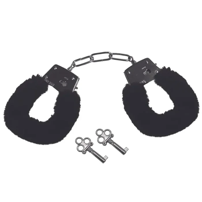 Sportsheets – Sex & Mischief Furry Handcuffs Black