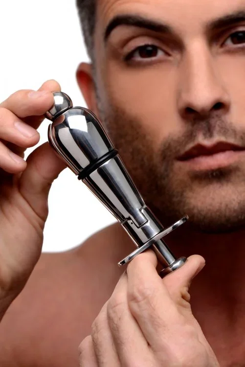 Stainless Steel Anal Plug mit Verschlussfunktion