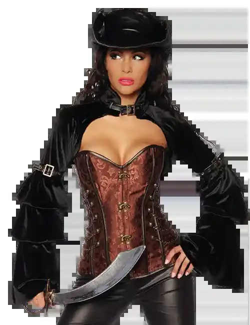 Steampunk Corsage braun