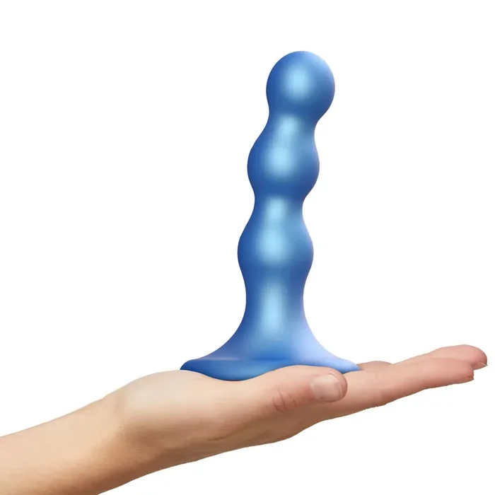 Strap-On-Me – Dildo Plug Balls Metallic Blue M