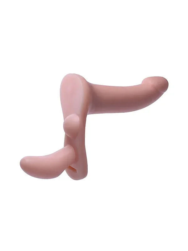 Strap U Plena II Strap-On mit Doppeldildo, schwarz/haut