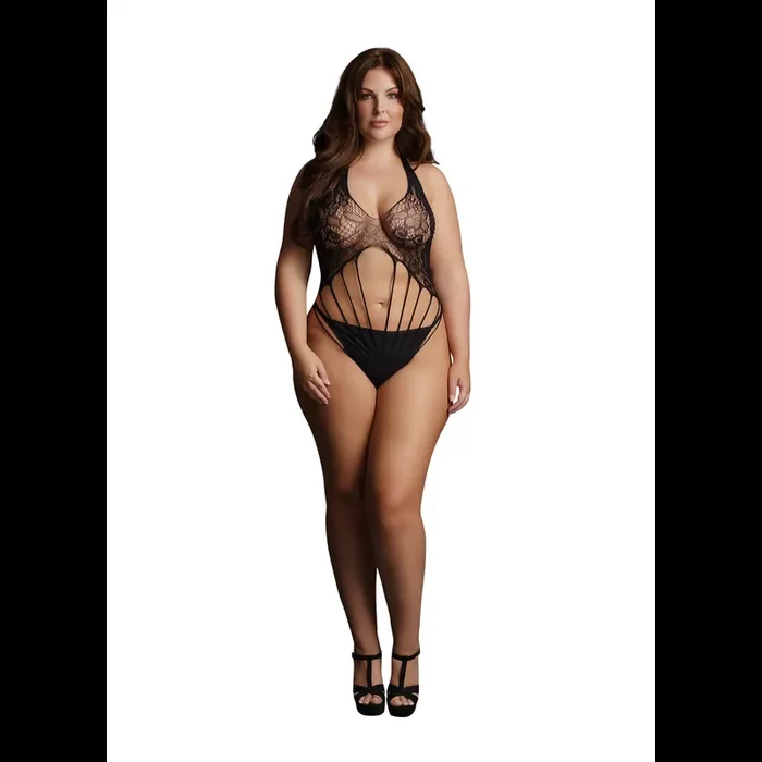 Strappy Lace Teddy – Plus Size