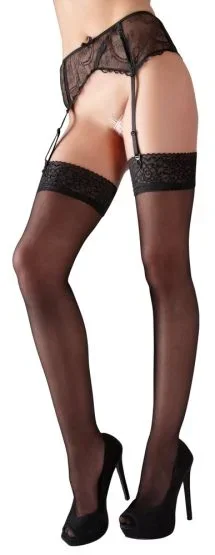 Straps-Strümpfe Schwarz S (2)